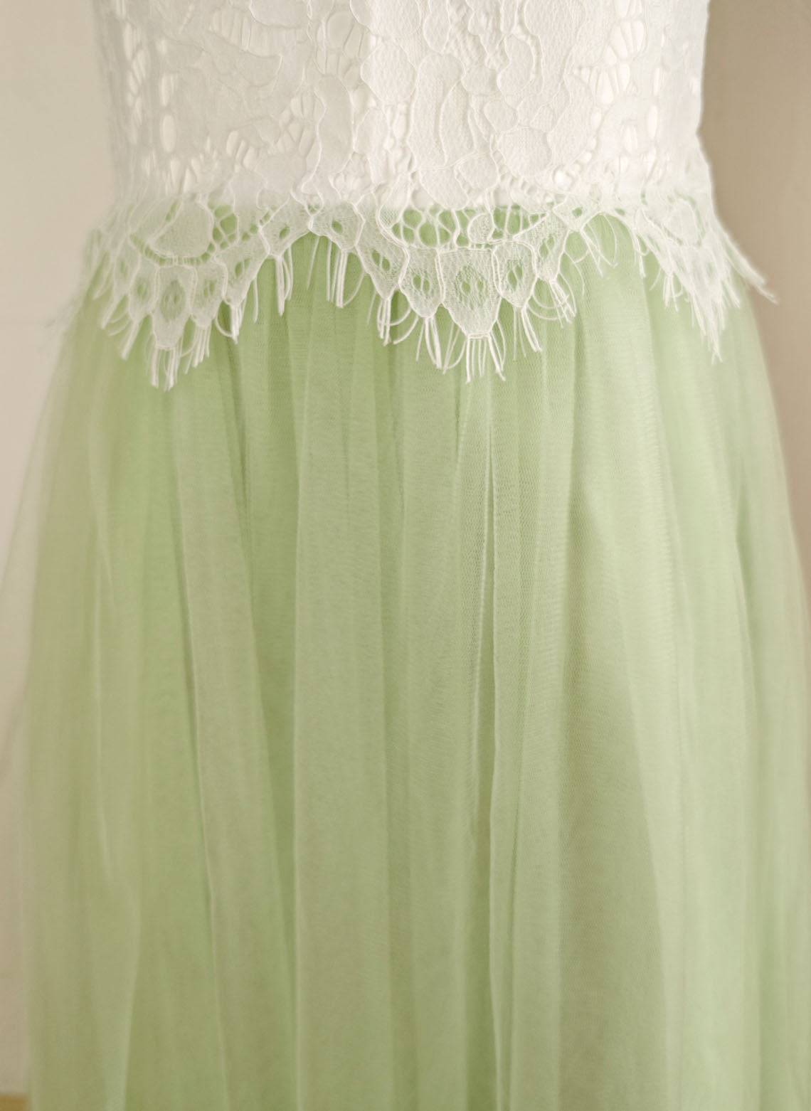Floryme A-line Lace/Tulle Tea-Length Flower Girl Dress