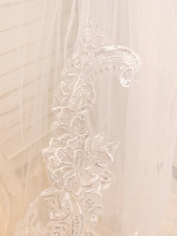 Floryme Ball-Gown/Princess Lace/Tulle Floor-Length Flower Girl Dress