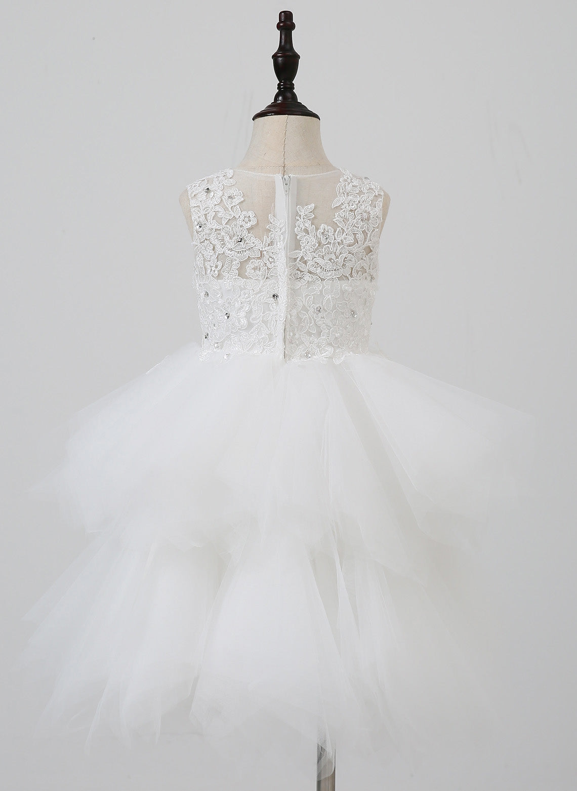 Floryme A-line Lace/Tulle Knee-Length Flower Girl Dress