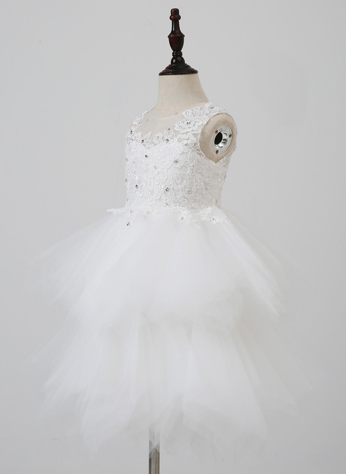 Floryme A-line Lace/Tulle Knee-Length Flower Girl Dress