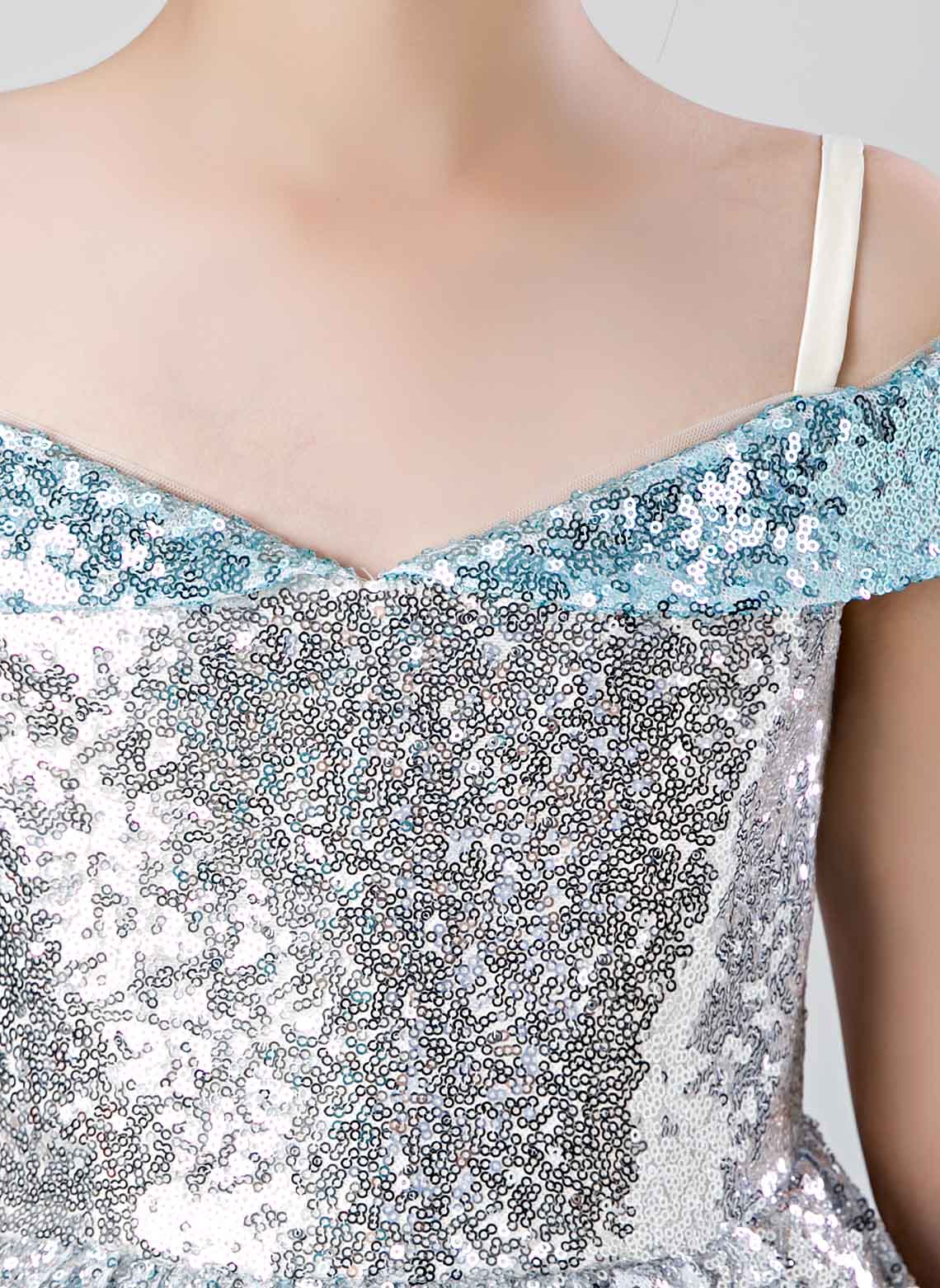 Floryme Ball-Gown/Princess Off the Shoulder Sweep Train Sequins Dress