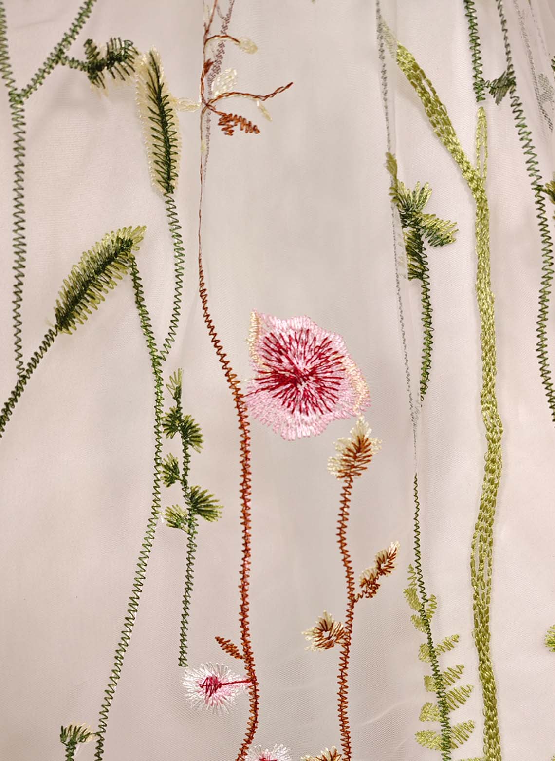 A-line V-Neck Lace/Floral Floor-Length Flower Girl Dress With Bow