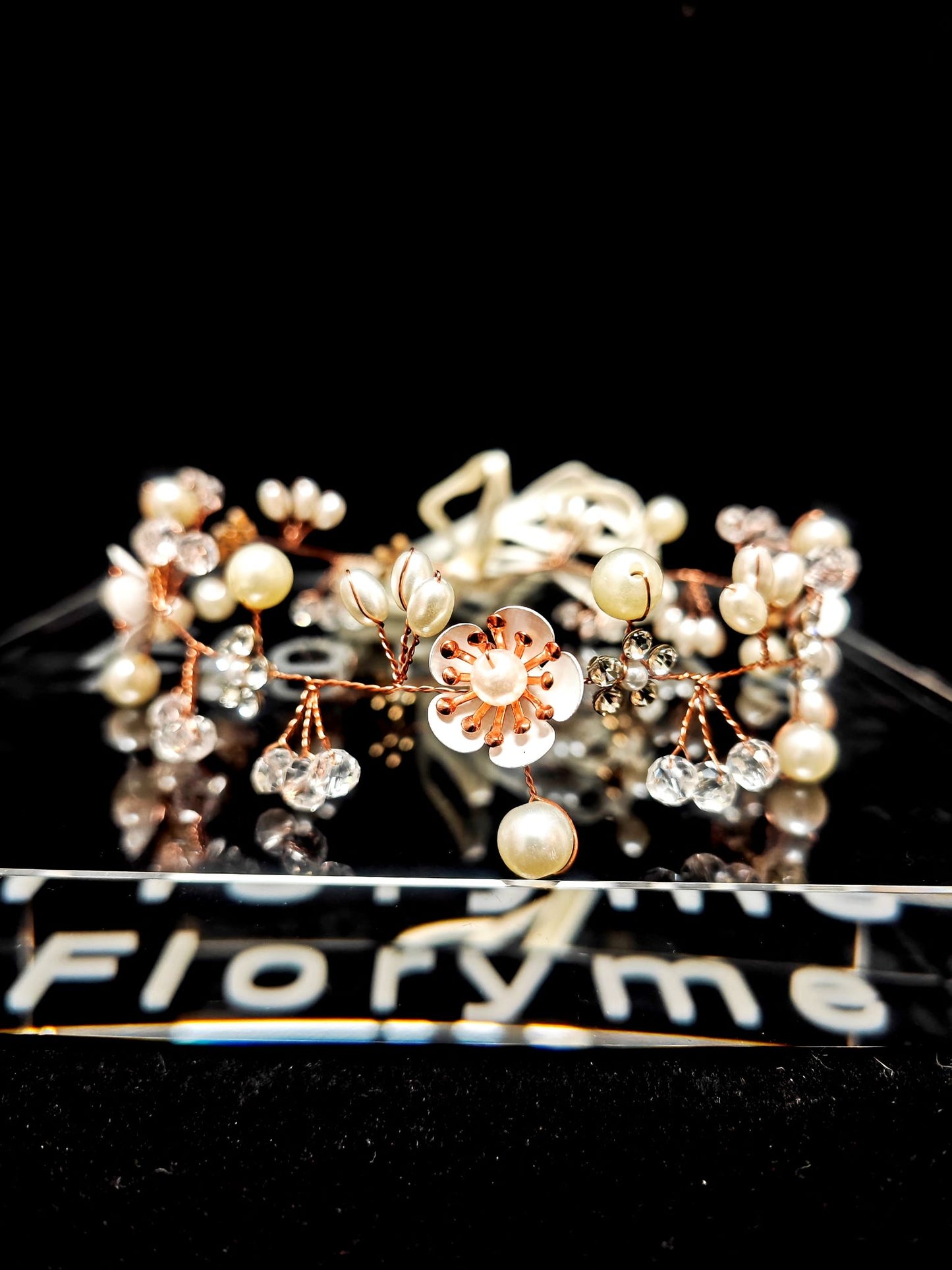 Floryme Flower Girl Alloy/Plastic Headpieces With Beading/Imitation Pearls (Sold in a single piece)