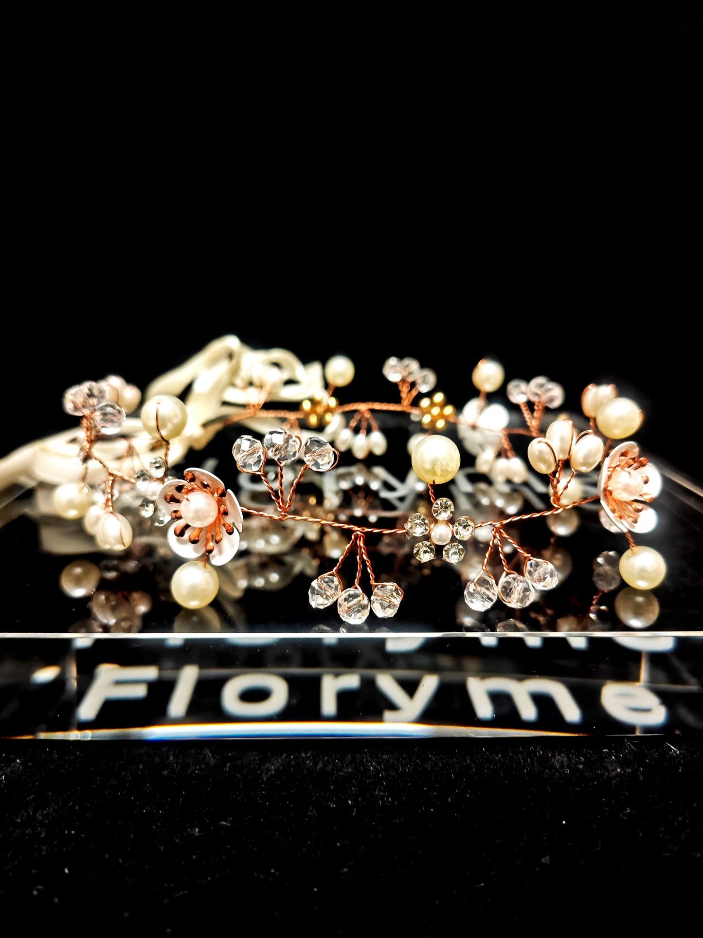 Floryme Flower Girl Alloy/Plastic Headpieces With Beading/Imitation Pearls (Sold in a single piece)