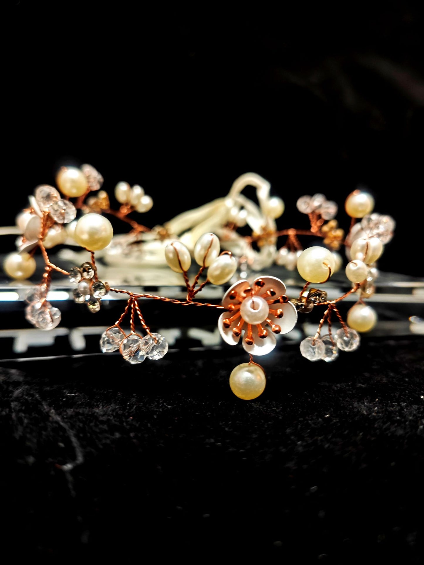 Floryme Flower Girl Alloy/Plastic Headpieces With Beading/Imitation Pearls (Sold in a single piece)