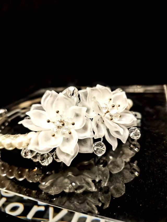 Floryme Flower Girl Accessories Alloy Headpieces With Imitation Pearls