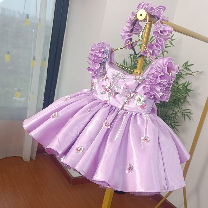 Floryme Princess Knee-length Baby Girl Birthday Dress