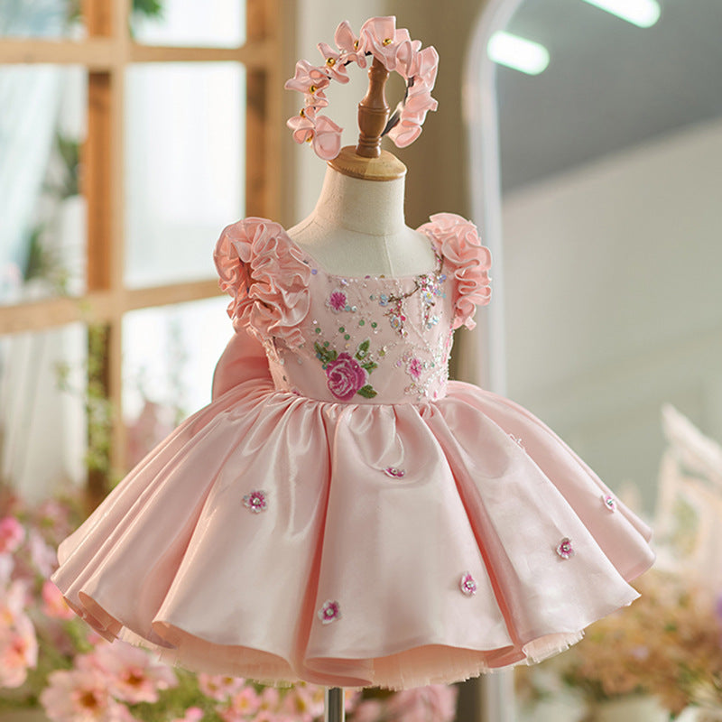 Floryme Princess Knee-length Baby Girl Birthday Dress