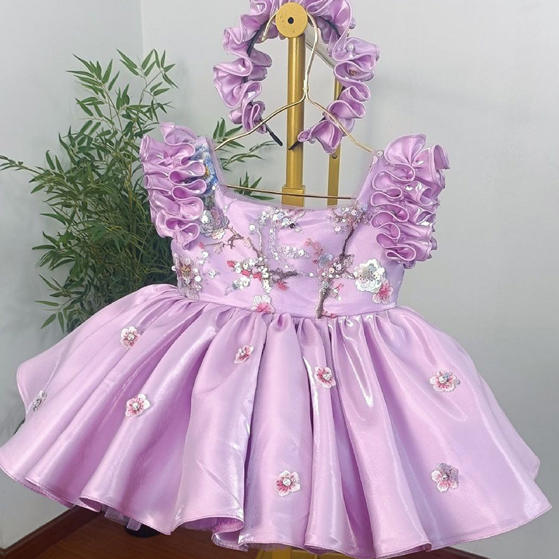Floryme Princess Knee-length Baby Girl Birthday Dress