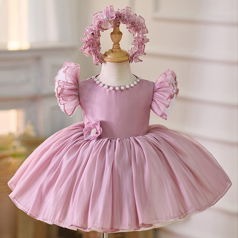 Floryme Princess Knee-length Baby Girl Birthday Dress