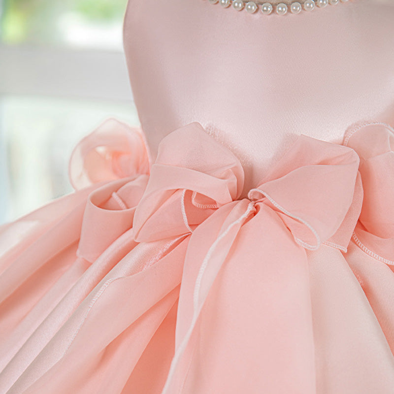 Floryme Bow Knee-length Toddler Birthday Dress