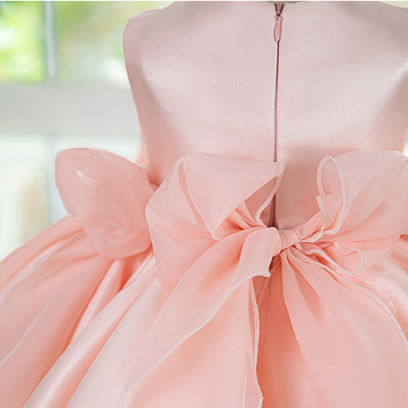 Floryme Bow Knee-length Toddler Birthday Dress
