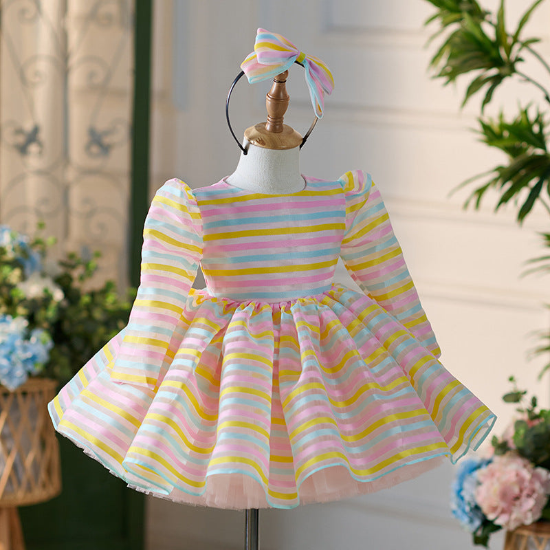Floryme rincess Organza Knee-length Baby Girl Birthday Dress