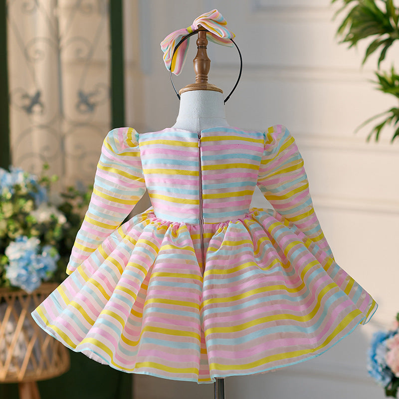 Floryme rincess Organza Knee-length Baby Girl Birthday Dress