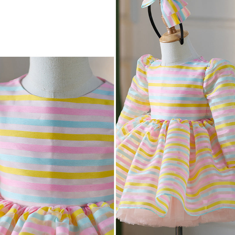 Floryme rincess Organza Knee-length Baby Girl Birthday Dress