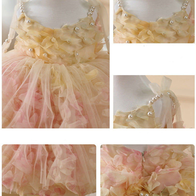Floryme Princess Tulle Knee-length Baby Girl Birthday Dress