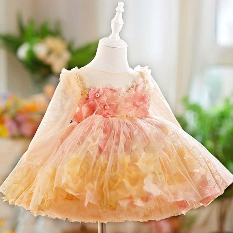 Floryme PrincessTulle Knee-length Toddler Birthday Dress\
