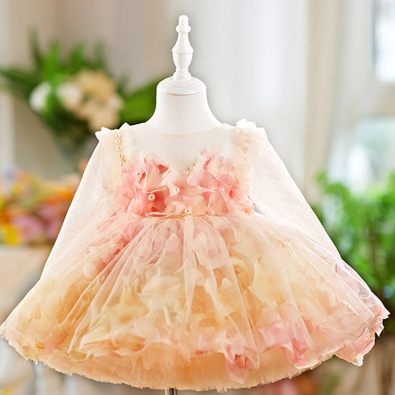 Floryme PrincessTulle Knee-length Toddler Birthday Dress\