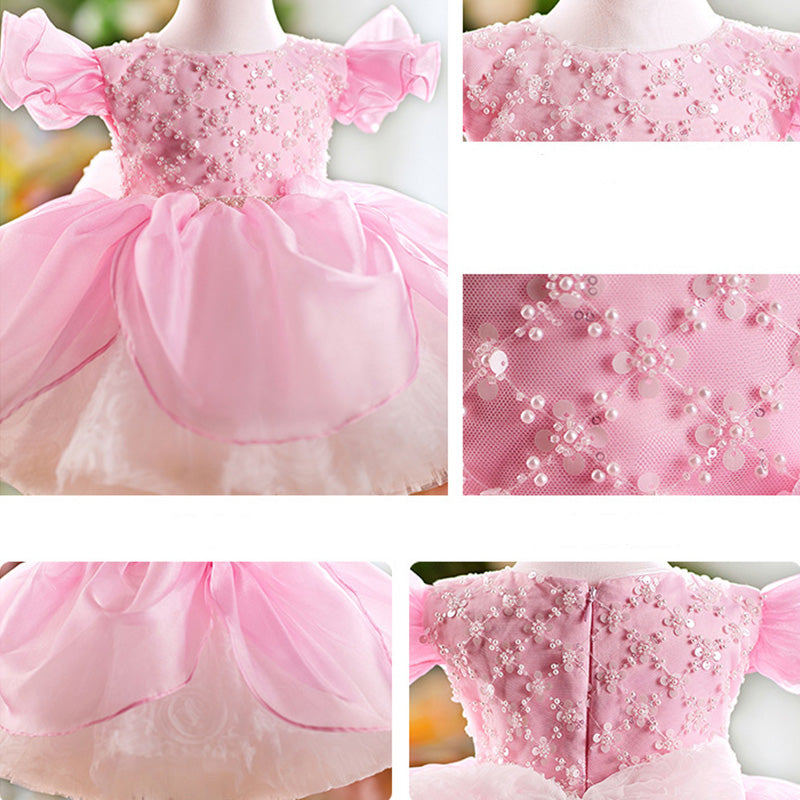 Floryme Princess Knee-length Baby Girl Birthday Dress