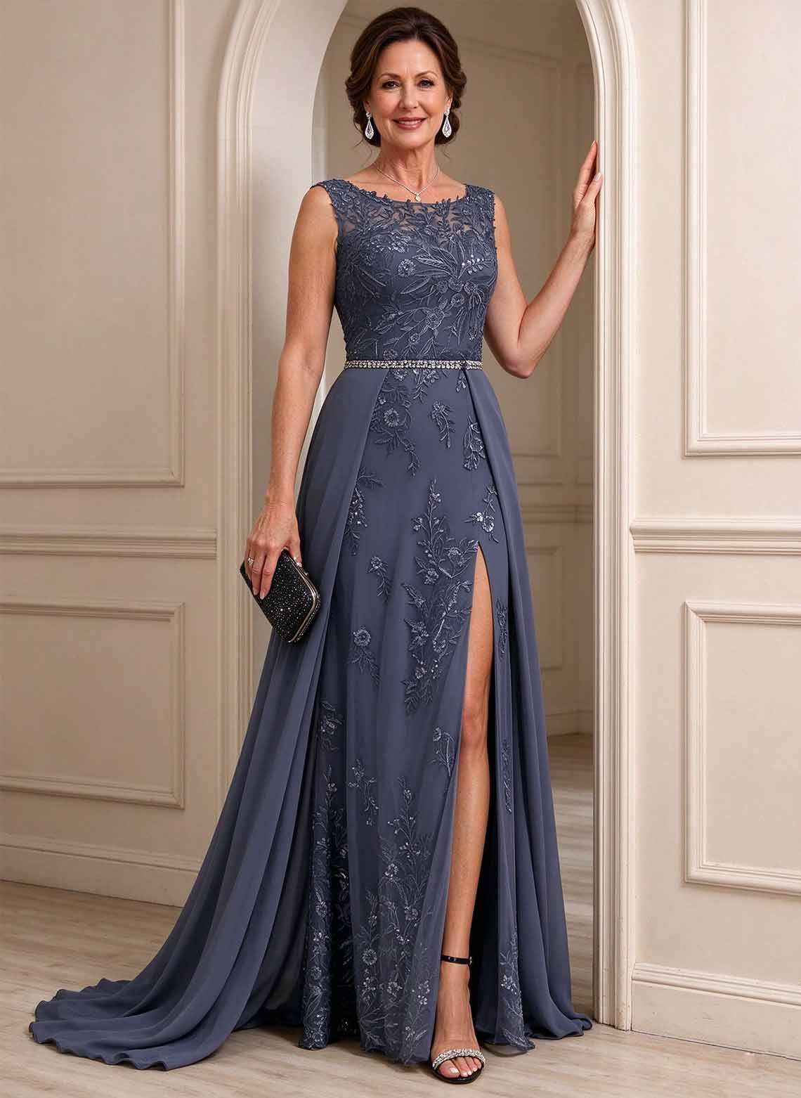 Floryme Stormy Sheath/Column Sequins Lace Mother of the Bride Dress