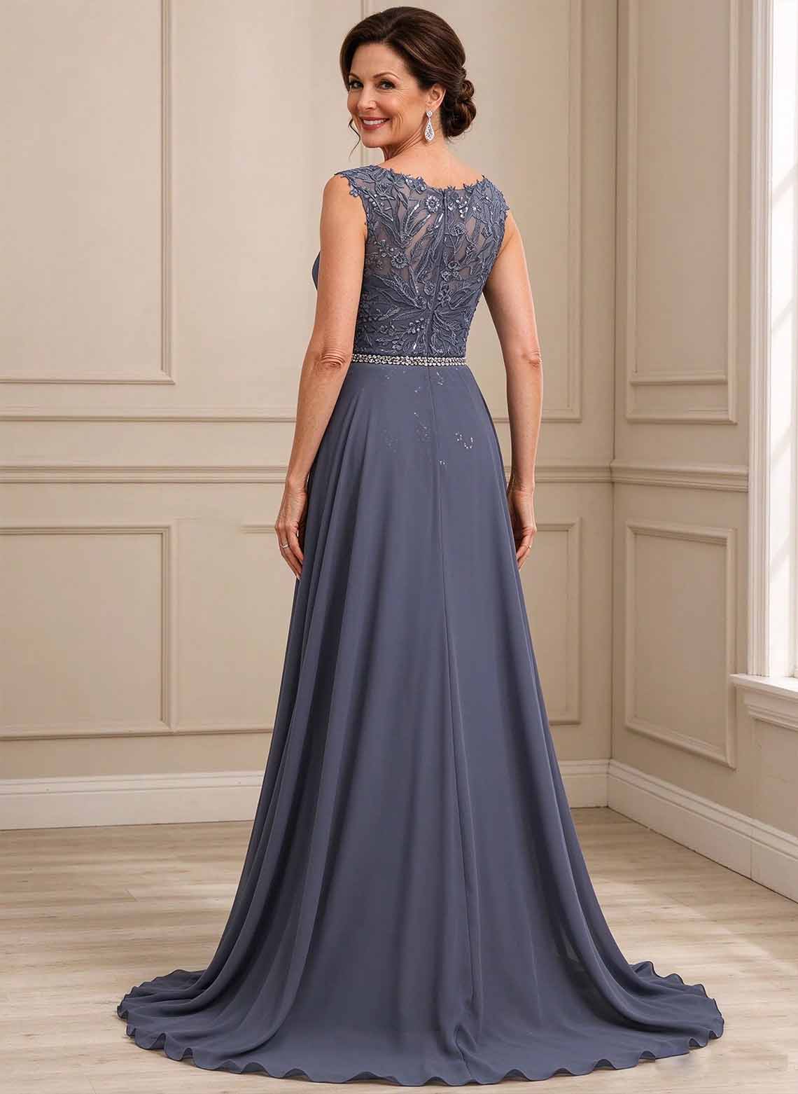 Floryme Stormy Sheath/Column Sequins Lace Mother of the Bride Dress