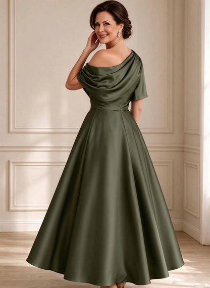 Floryme A-line Silk Satin Mother of the Bride Dress