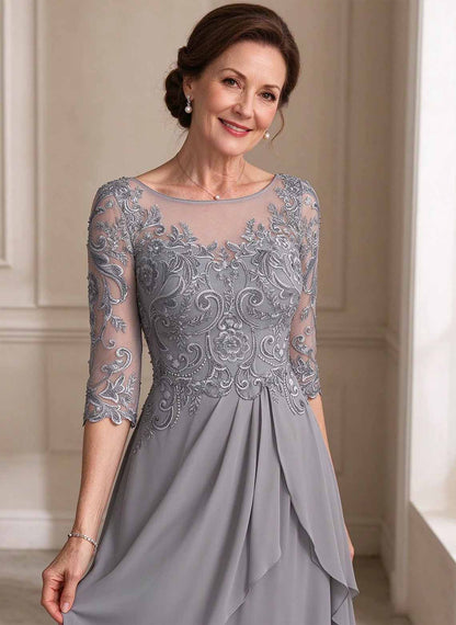 Floryme A-line Sequins Lace Mother of the Bride Dress