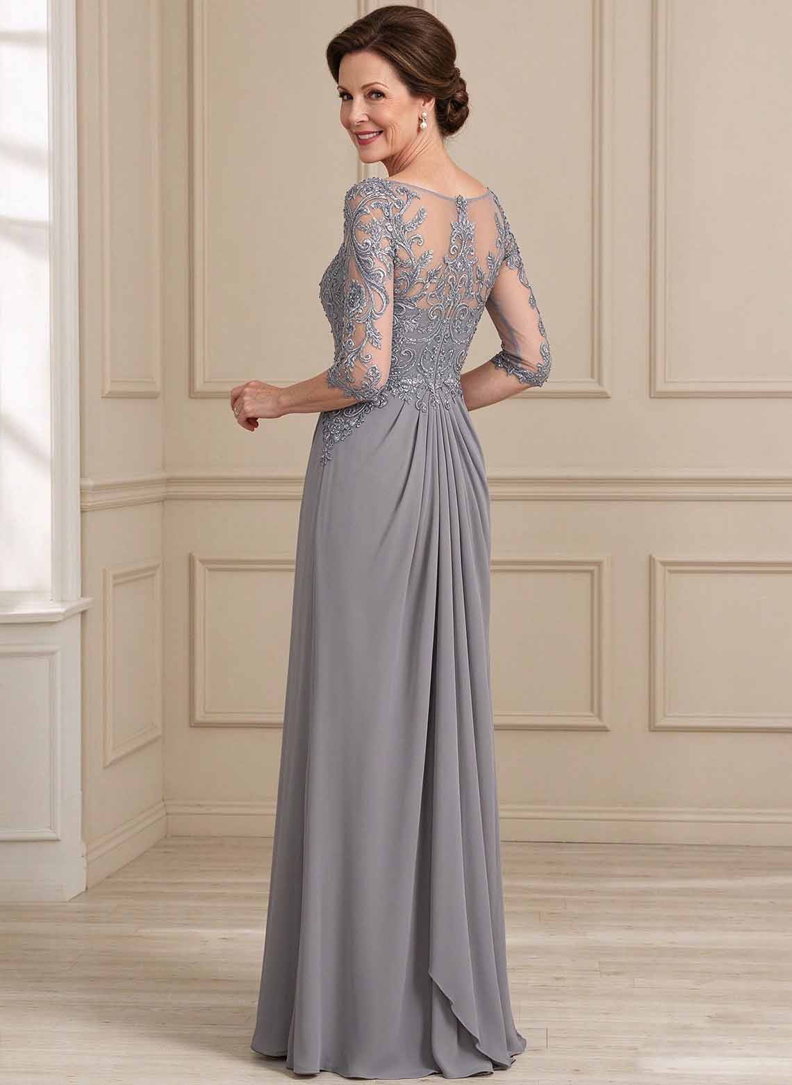 Floryme A-line Sequins Lace Mother of the Bride Dress