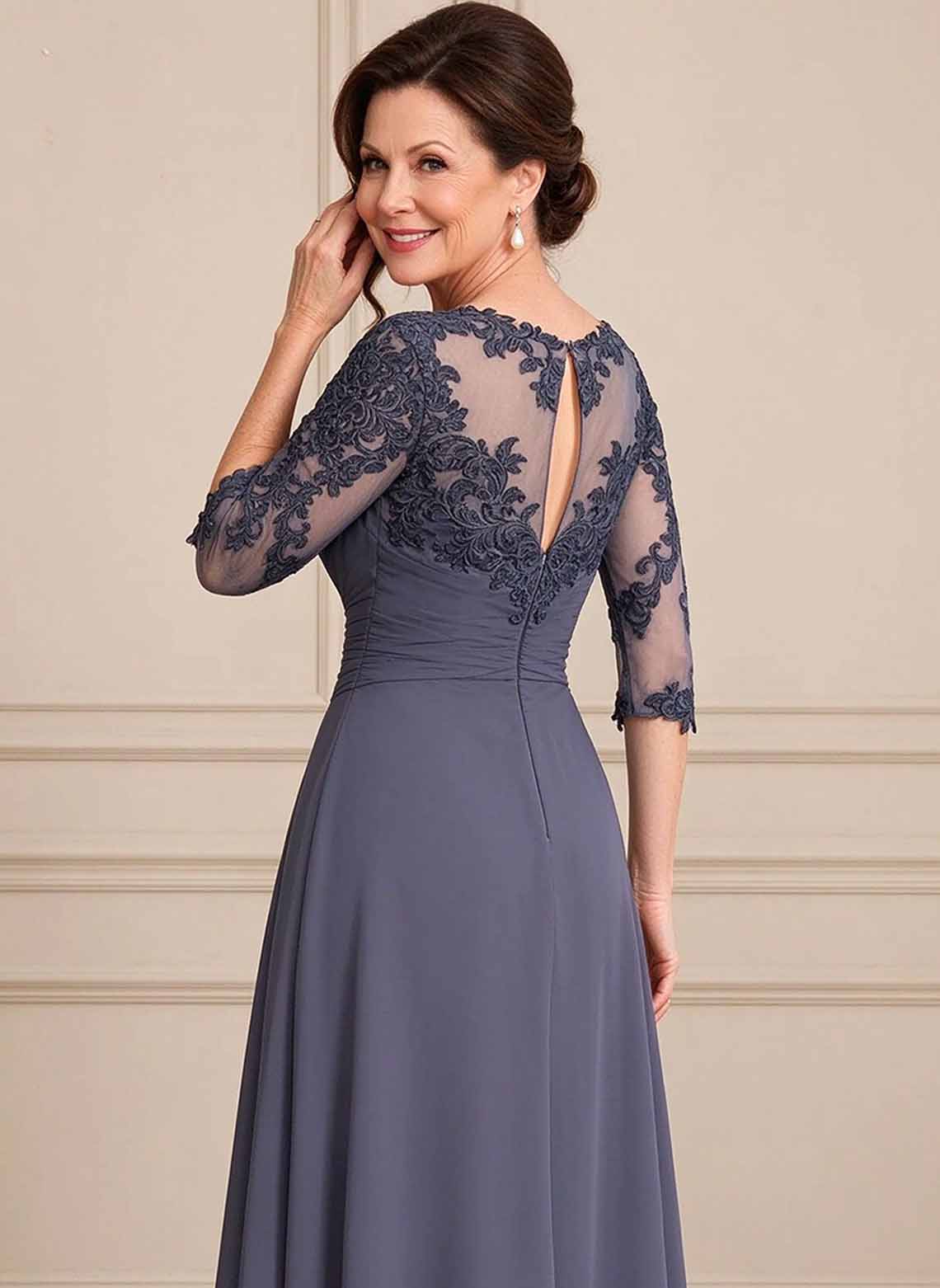 Floryme Stormy A-line Lace Mother of the Bride Dress