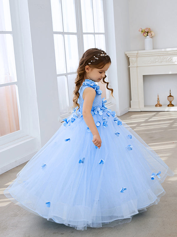 Ball-Gown/Princess Tulle Floor-length Dress – Floryme