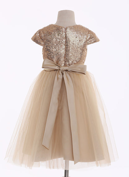 Floryme Ball-Gown/Princess Sequins Tulle Knee-length Dress