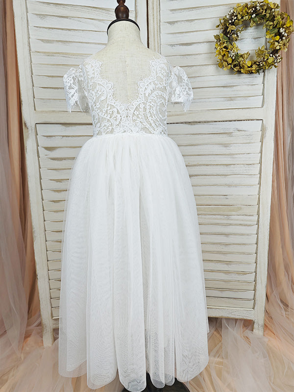 Floryme Ball-Gown/Princess Lace/Tulle Ankle-length Dress