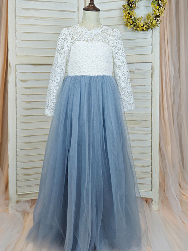 Floryme Ball-Gown/Princess Lace/Tulle Floor-length Dress