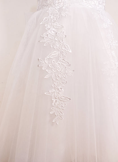 Floryme A-line Lace/Tulle Knee-Length Flower Girl's Dress
