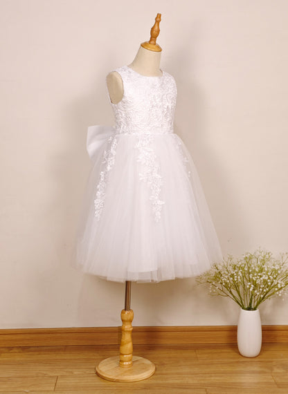 Floryme A-line Lace/Tulle Knee-Length Flower Girl's Dress