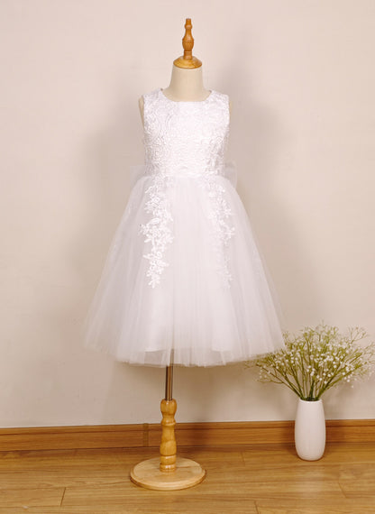 Floryme A-line Lace/Tulle Knee-Length Flower Girl's Dress