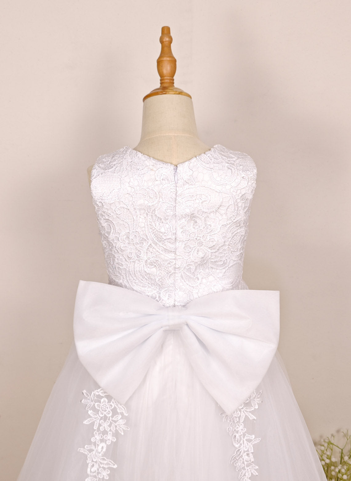 Floryme A-line Lace/Tulle Knee-Length Flower Girl's Dress