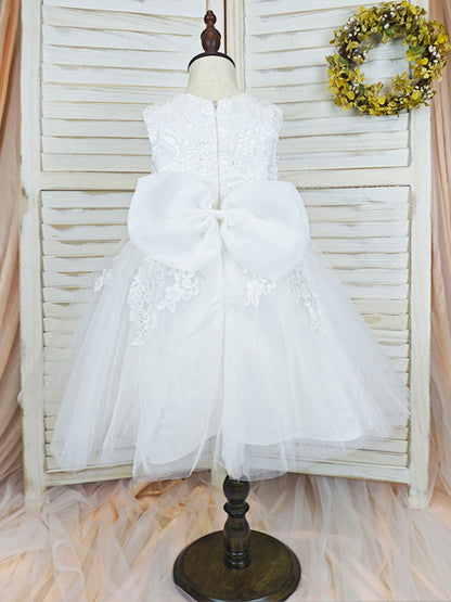 Floryme A-line Lace/Tulle Knee-Length Flower Girl's Dress