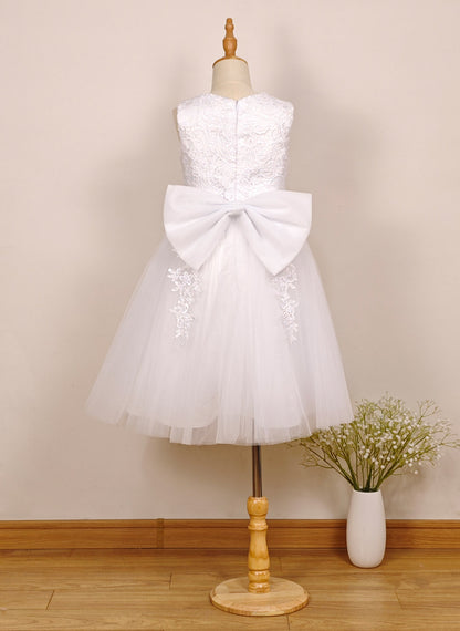 Floryme A-line Lace/Tulle Knee-Length Flower Girl's Dress