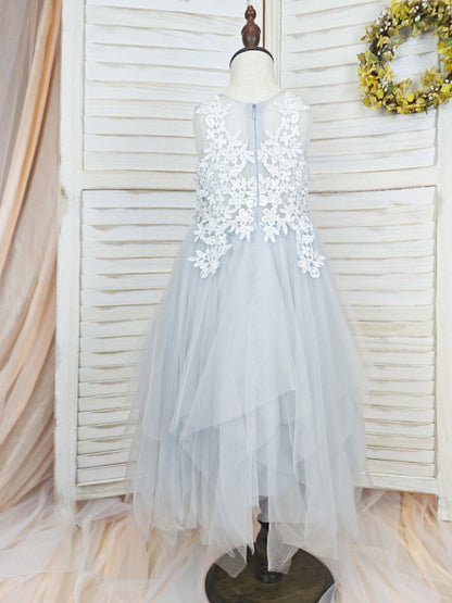 Floryme A-line Lace/Tulle Tea-Length Flower Girl Dress