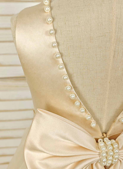 Floryme Ball-Gown/Princess Satin/Tulle Floor-Length Flower Girl Dress