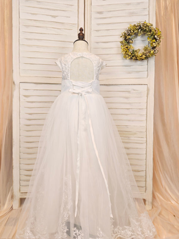 Floryme Ball-Gown/Princess Lace/Tulle Floor-Length Dress