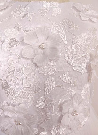 Floryme A-line Satin/Tulle Floor-Length Flower Girl Dress