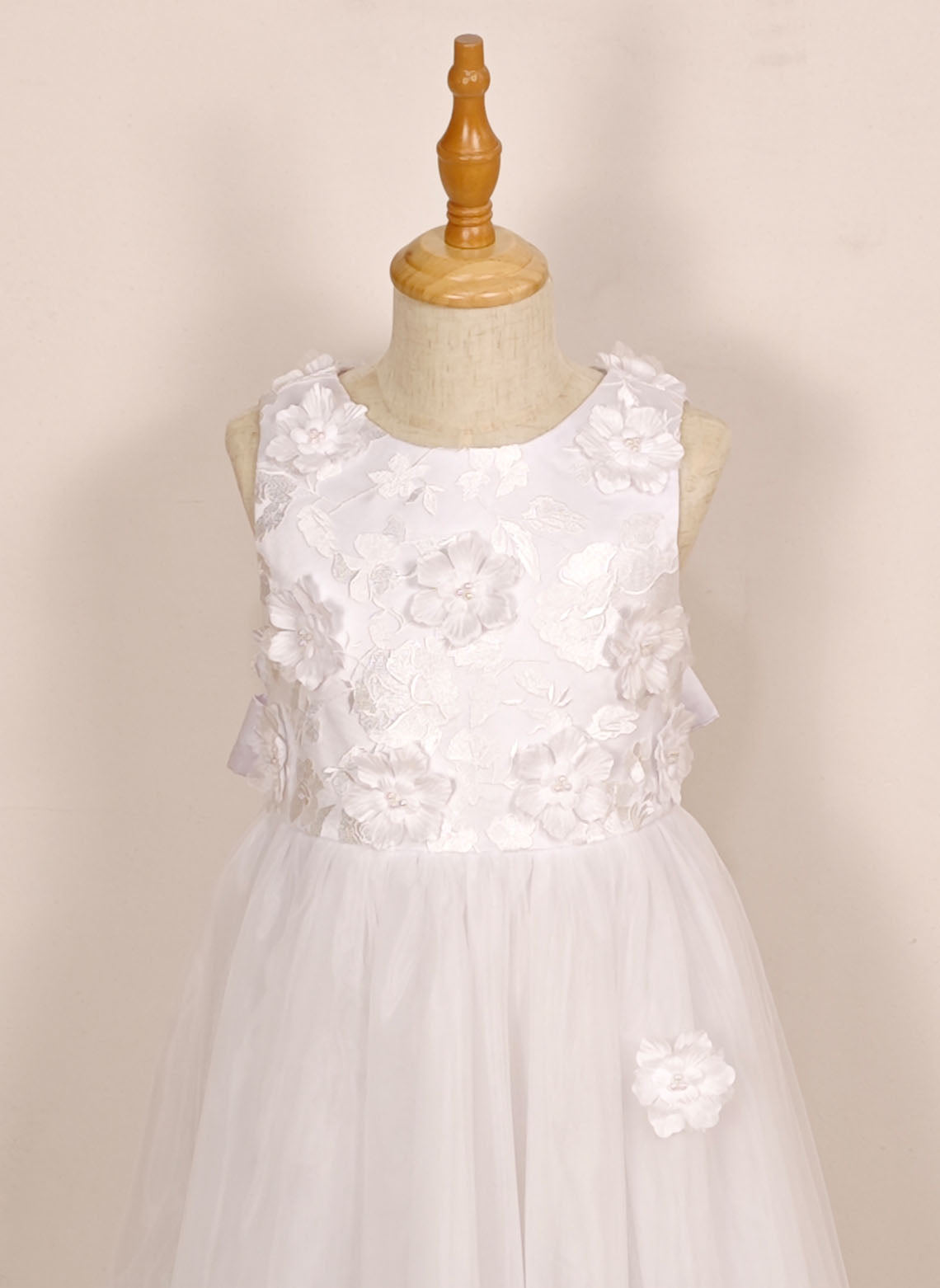 Floryme A-line Satin/Tulle Floor-Length Flower Girl Dress