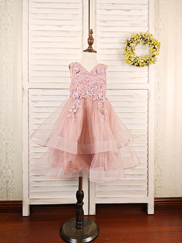 Floryme A-line Lace/Tulle Knee-Length Dress