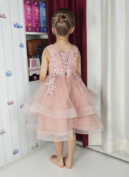 Floryme A-line Lace/Tulle Knee-Length Dress