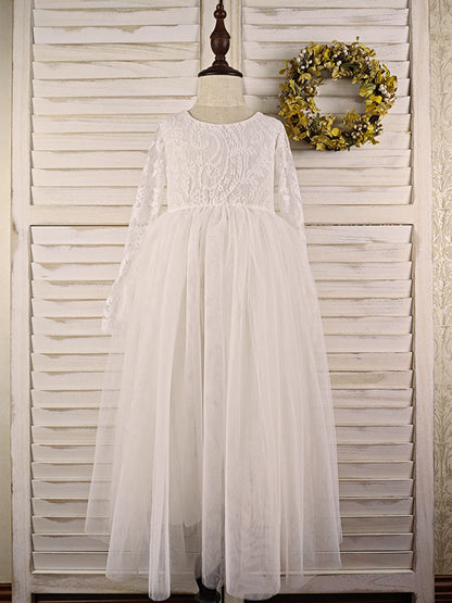 Floryme Ball-Gown/Princess Lace/Tulle Ankle-length Dress