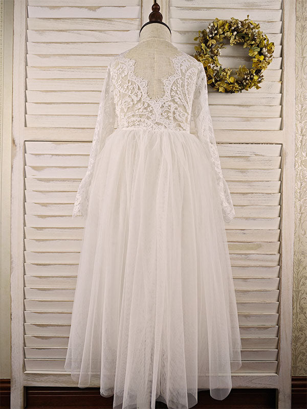 Floryme Ball-Gown/Princess Lace/Tulle Ankle-length Dress