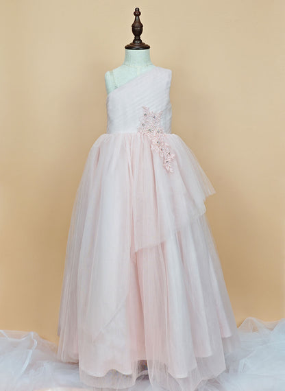 Floryme Ball-Gown/Princess Tulle/Satin Floor-Length Dress