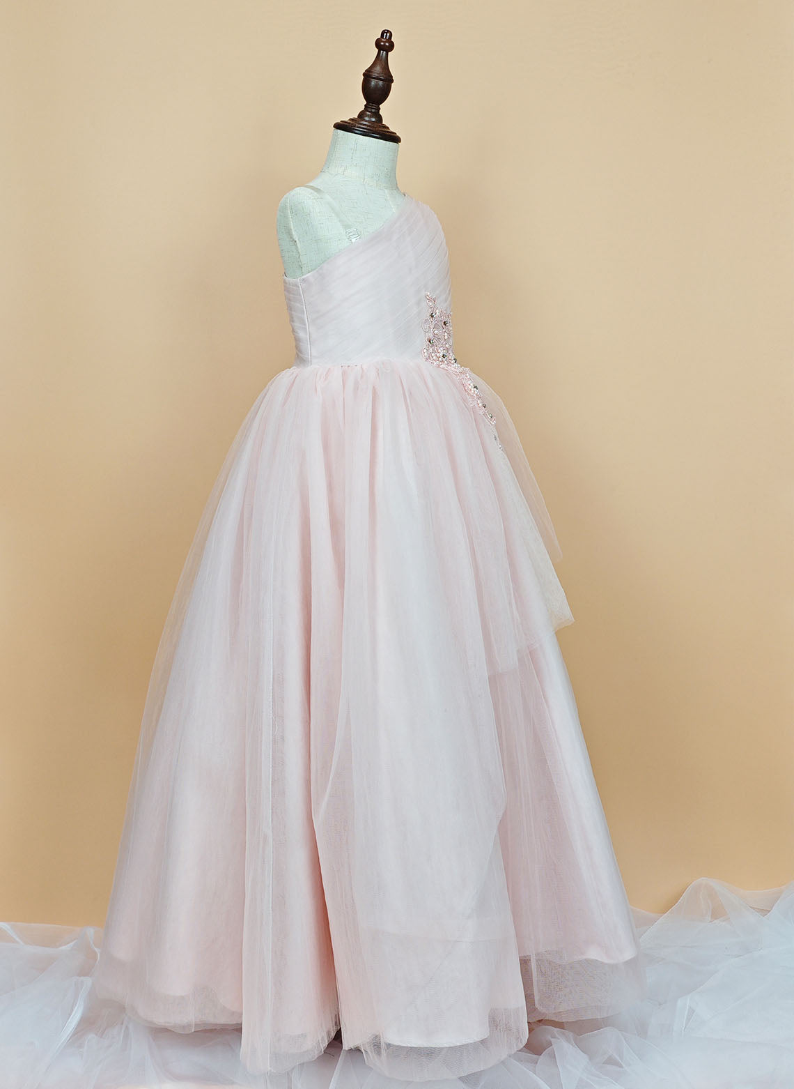 Floryme Ball-Gown/Princess Tulle/Satin Floor-Length Dress